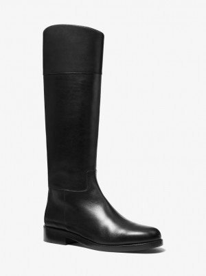 Michael Kors Braden Leather Riding Boot Bot Kadın Siyah | 843520-APF