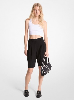 Michael Kors Crepe Bermuda Shorts Etek Kadın Siyah | 879653-ZRV