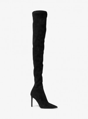 Michael Kors Elle Suede Boot Bot Kadın Siyah | 791362-TGI