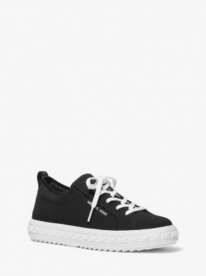 Michael Kors Grove Knit Sneaker Spor Ayakkabı Kadın Siyah | 178634-DNJ