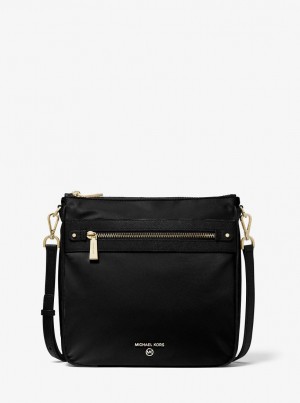 Michael Kors Jet Set Large Nylon Gabardine Messenger Bag Çapraz Çanta Kadın Siyah | 187954-WIX