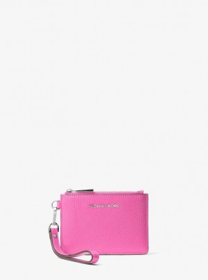 Michael Kors Leather Coin Purse Bozuk Para Cüzdanı Kadın Pembe | 802341-GZE