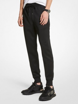 Michael Kors Logo Tape Scuba Joggers Pantolon Erkek Siyah | 769835-SUR