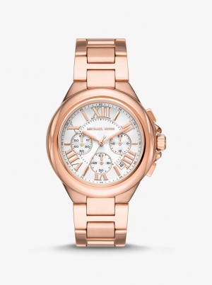 Michael Kors Oversized Camille Rose Gold-Tone Watch Gold-tone Kadın Pembe Altın | 746198-GOT