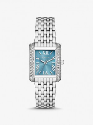 Michael Kors Petite Emery Pave Silver-Tone Watch Silver-tone Kadın Gümüş | 618034-IRE