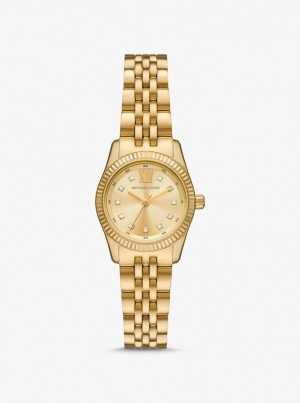 Michael Kors Petite Lexington Pave Gold-Tone Watch Gold-tone Kadın Altın | 428739-MPS