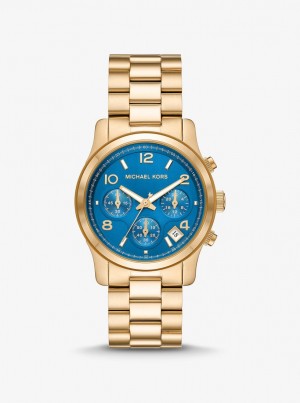 Michael Kors Runway Gold-Tone Watch Gold-tone Kadın Altın | 015486-AIN