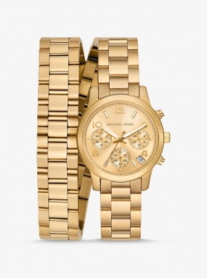 Michael Kors Runway Gold-Tone Wrap Watch Gold-tone Kadın Altın | 826740-BGP