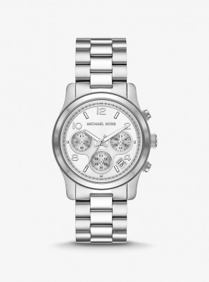 Michael Kors Runway Silver-Tone Watch Silver-tone Kadın Gümüş | 760214-ASZ