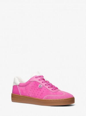 Michael Kors Scotty Suede Sneaker Spor Ayakkabı Kadın Pembe | 260934-IQY