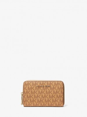 Michael Kors Small Logo Wallet Cüzdan Kadın Pale Peanut | 927814-KIE