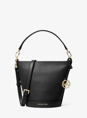 Michael Kors Townsend Small Pebbled Leather Crossbody Bag Çapraz Çanta Kadın Siyah | 286319-LAQ