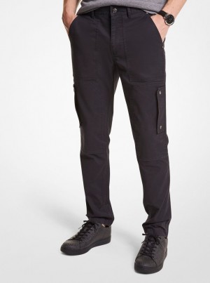 Michael Kors Woven Cargo Pants Pantolon Erkek Siyah | 438790-MBJ