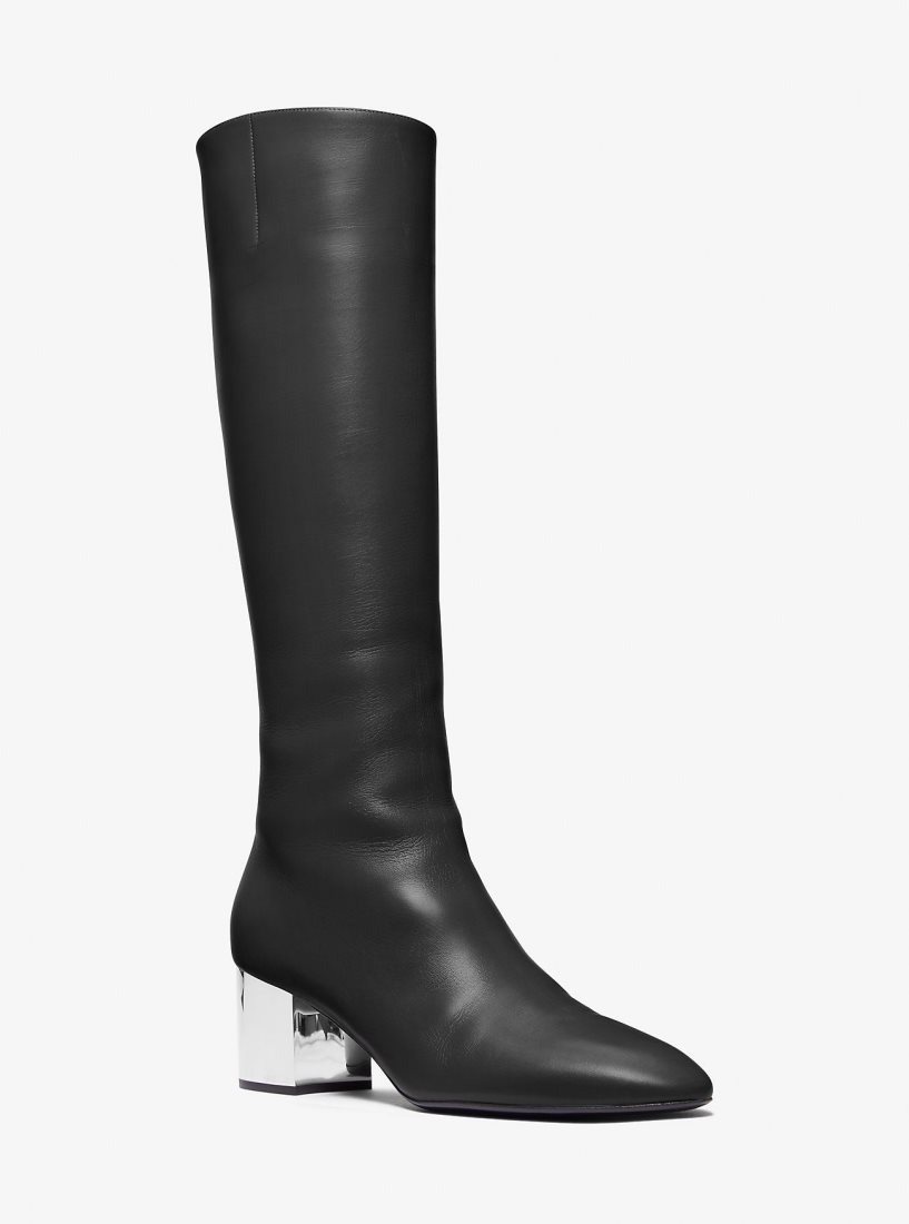 Michael Kors Ali Leather Boot Bot Kadın Siyah | 871092-JGB