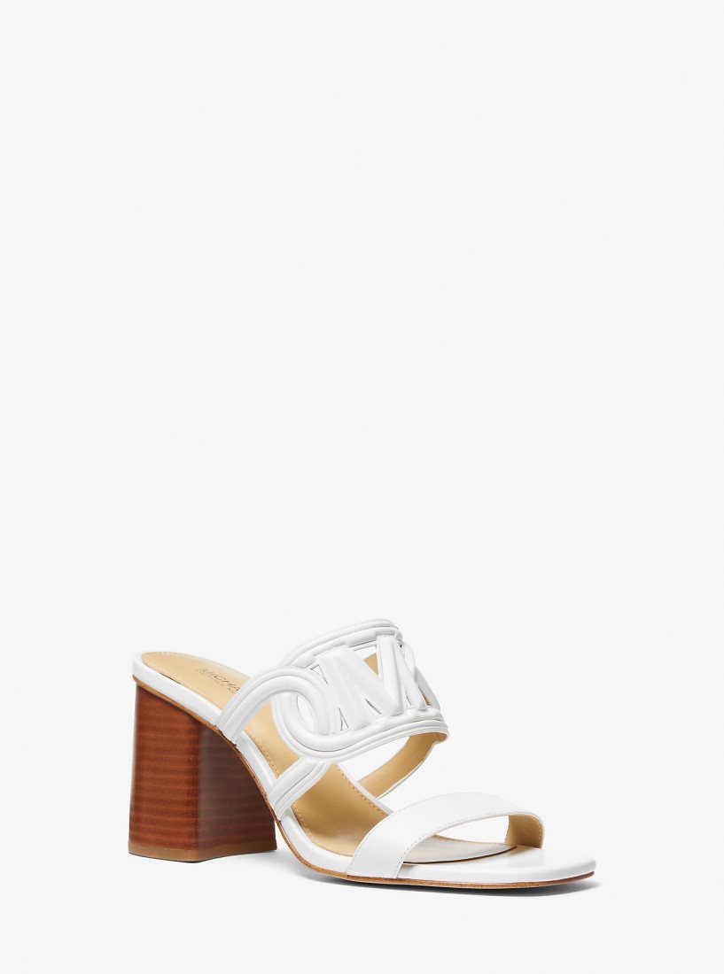 Michael Kors Alma Leather Sandal Sandalet Kadın Beyaz | 710468-RDF