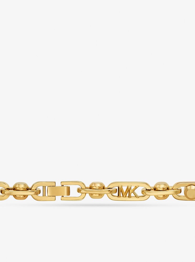 Michael Kors Astor Large Precious Metal-Plated Brass Link Necklace Kolye Kadın Altın | 630875-LKX