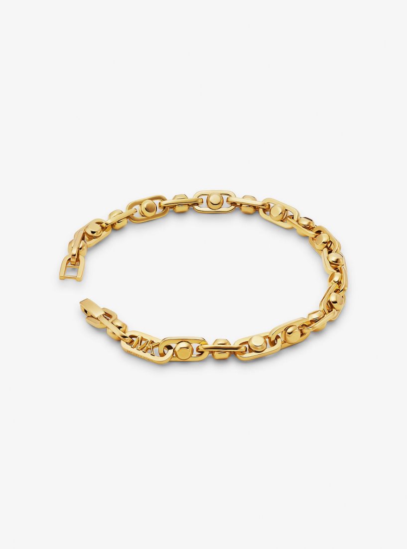 Michael Kors Astor Precious Metal-Plated Brass Link Bracelet Bilezik Kadın Altın | 159783-ODK