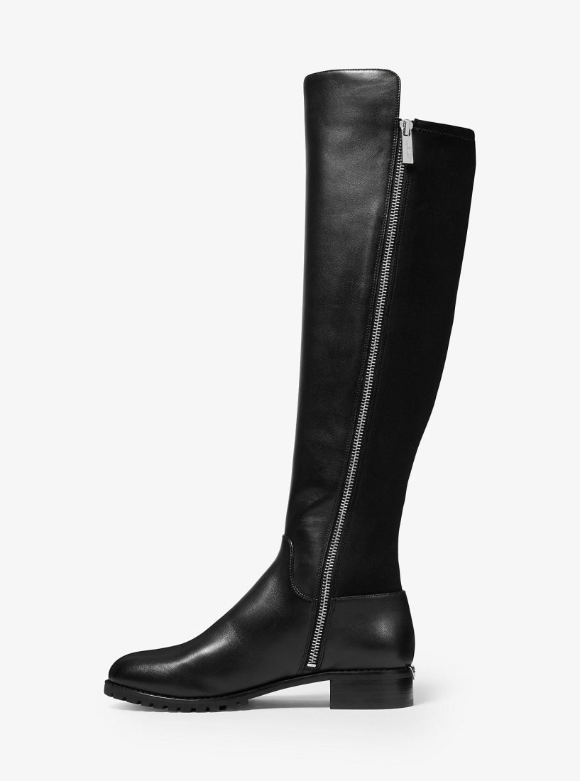 Michael Kors Branson Stretch Leather Boot Bot Kadın Siyah | 425670-ARM