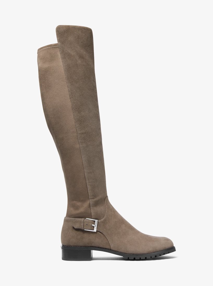 Michael Kors Branson Stretch Suede Boot Bot Kadın Açık Kahverengi | 903512-OSV