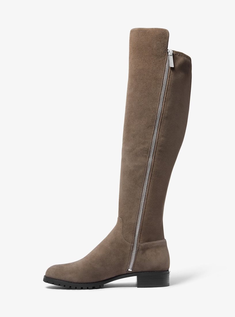 Michael Kors Branson Stretch Suede Boot Bot Kadın Açık Kahverengi | 903512-OSV