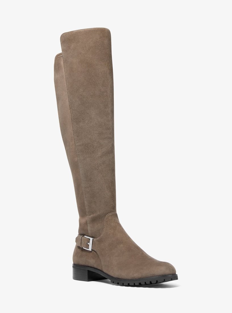 Michael Kors Branson Stretch Suede Boot Bot Kadın Açık Kahverengi | 903512-OSV