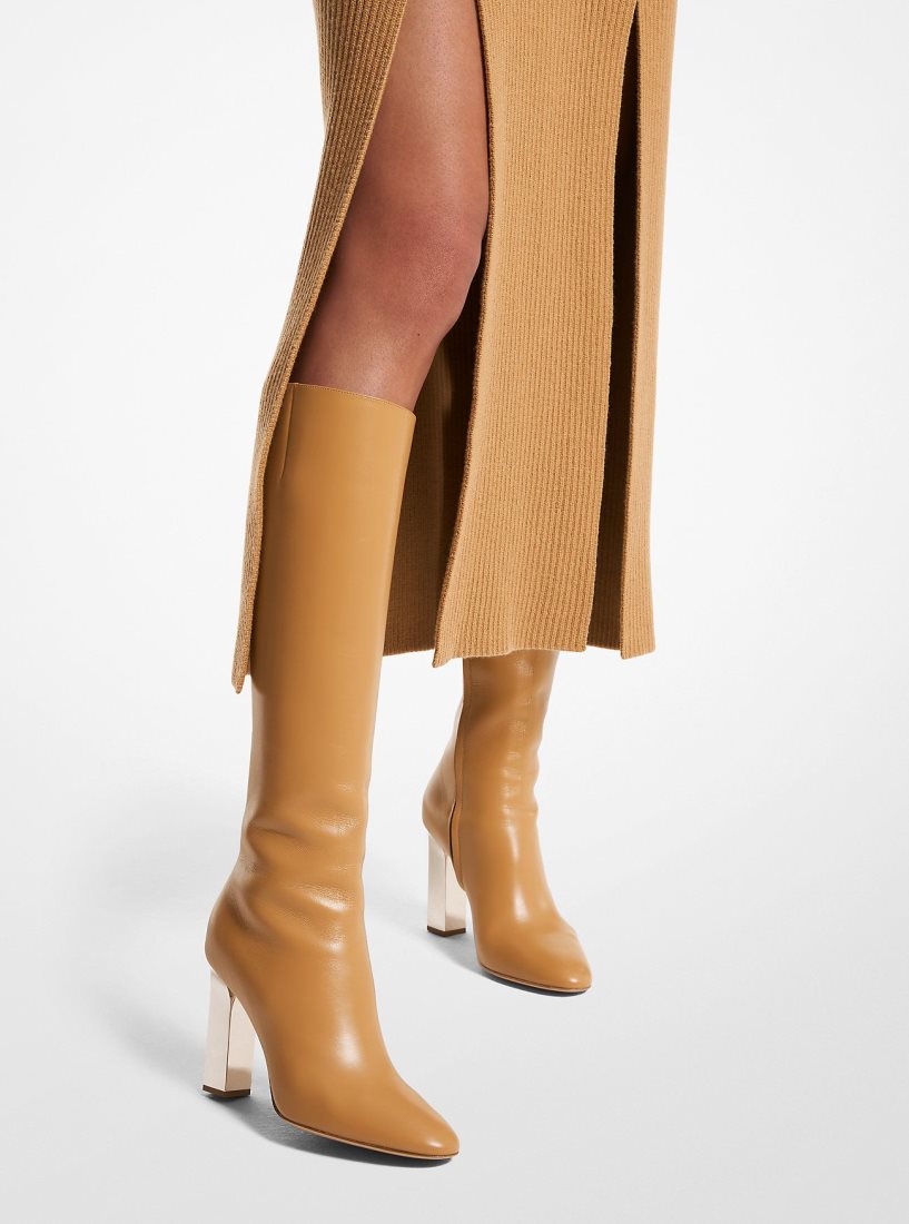 Michael Kors Carly Leather Boot Bot Kadın Kahverengi | 254671-OGD