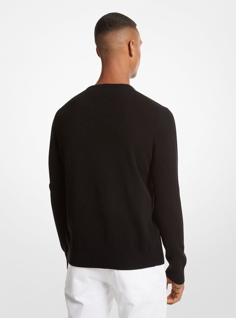 Michael Kors Cashmere Sweater Tişört Erkek Siyah | 986534-NVQ