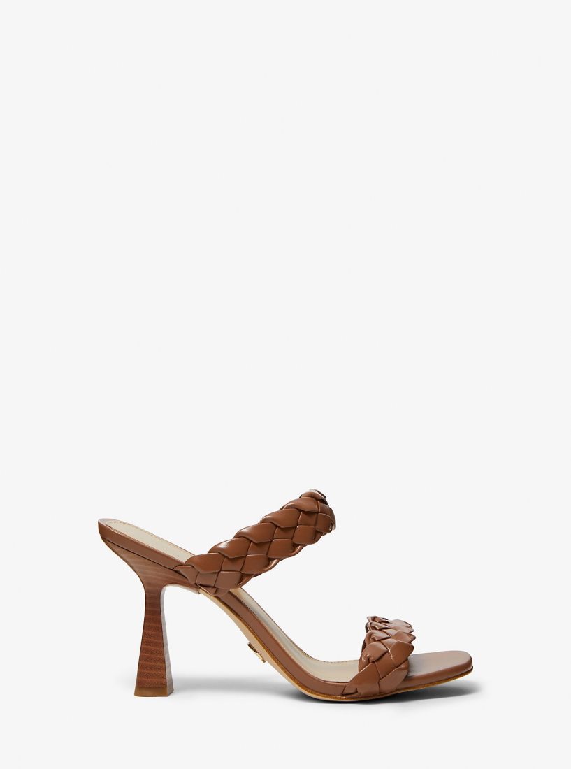 Michael Kors Clara Braided Sandal Sandalet Kadın Luggage | 584069-ZGM