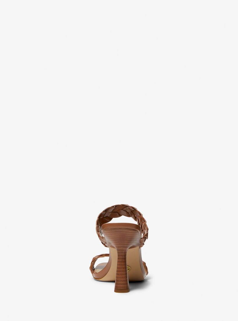 Michael Kors Clara Braided Sandal Sandalet Kadın Luggage | 584069-ZGM