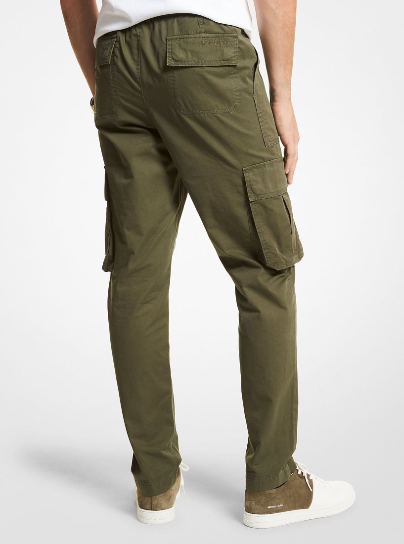 Michael Kors Cotton Cargo Pants Pantolon Erkek Koyu Yeşil | 129760-ZJI