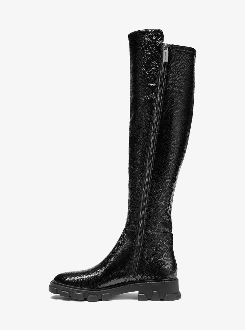 Michael Kors Crackled Faux Patent Leather Boot Bot Kadın Siyah | 654891-VBD