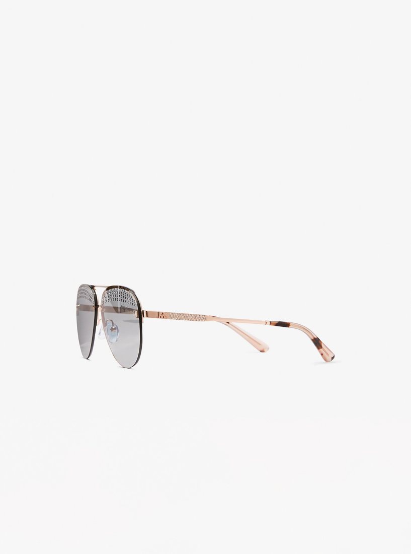 Michael Kors East Side Sunglasses Güneş Gözlüğü Kadın Pembe Altın | 851094-POR