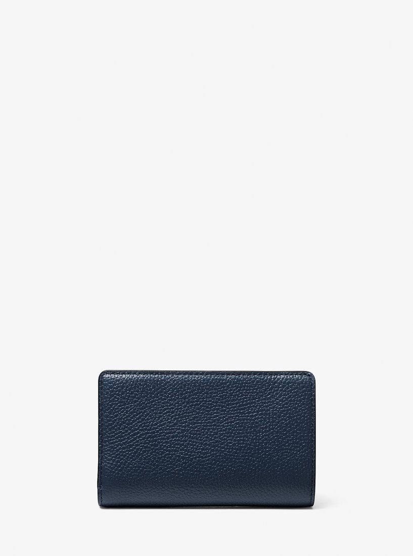 Michael Kors Empire Medium Pebbled Leather Wallet Cüzdan Kadın Lacivert | 953607-IZN