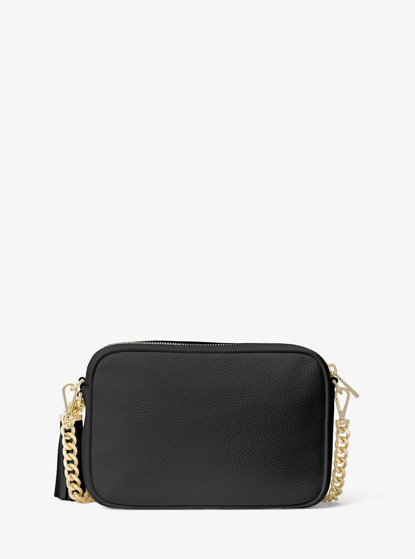 Michael Kors Ginny Leather Crossbody Bag Çapraz Çanta Kadın Siyah | 152064-PKI