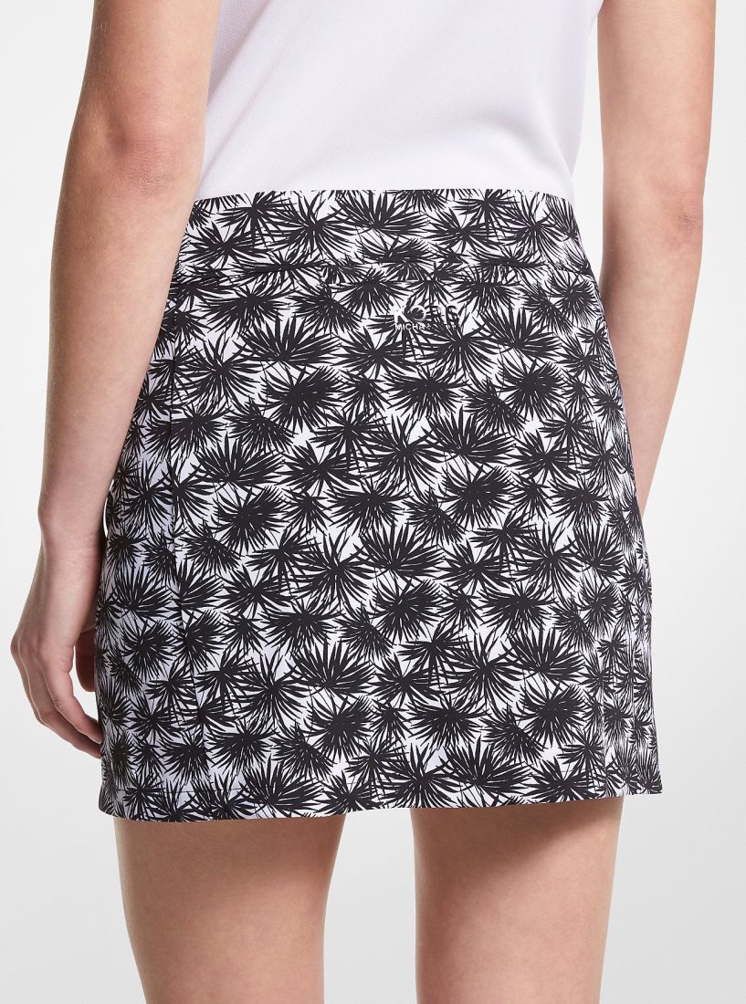 Michael Kors Golf Printed Stretch Knit Skort Etek Kadın Beyaz Siyah | 306479-INT