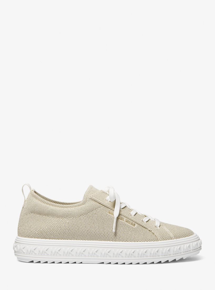 Michael Kors Grove Metallic Knit Sneaker Spor Ayakkabı Kadın Altın | 856027-AEM