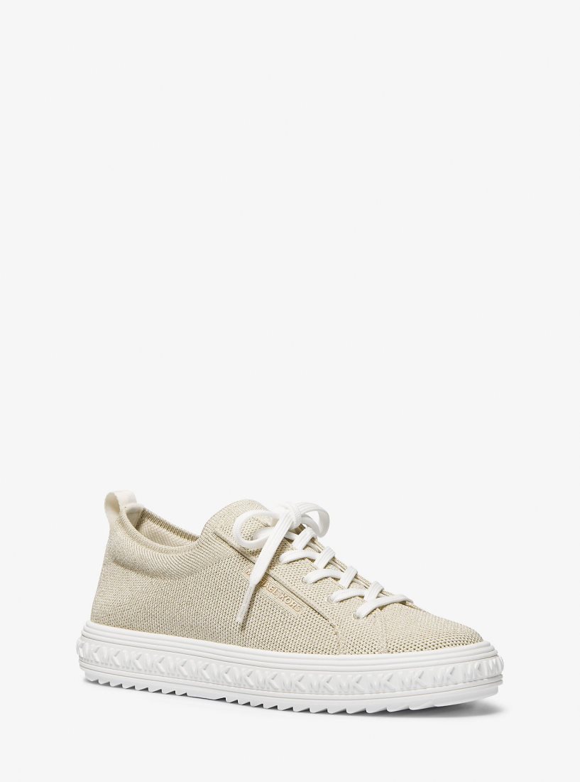 Michael Kors Grove Metallic Knit Sneaker Spor Ayakkabı Kadın Altın | 856027-AEM