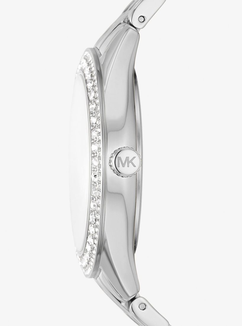 Michael Kors Harlowe Pave Silver-Tone Watch Silver-tone Kadın Gümüş | 195064-JRZ