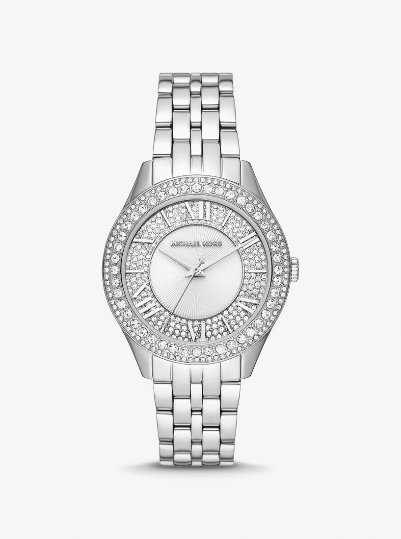 Michael Kors Harlowe Pave Silver-Tone Watch Silver-tone Kadın Gümüş | 195064-JRZ