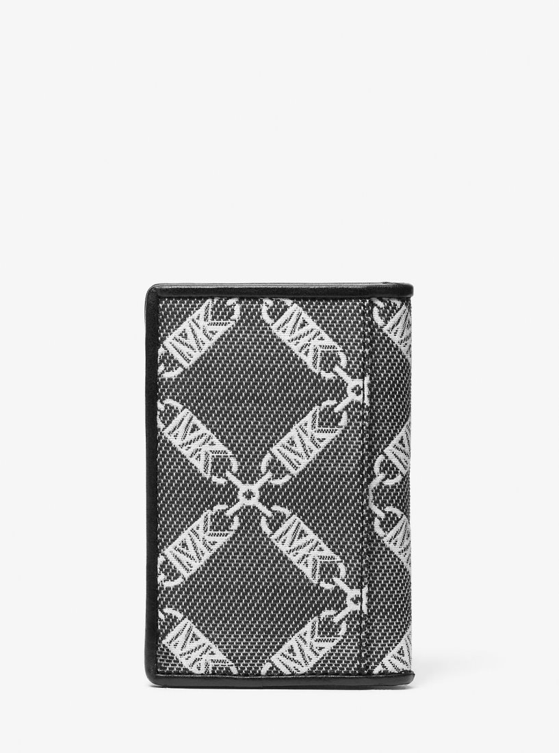 Michael Kors Hudson Empire Logo Jacquard Bi-fold Card Case Kart Kılıfı Erkek Siyah | 316024-CND