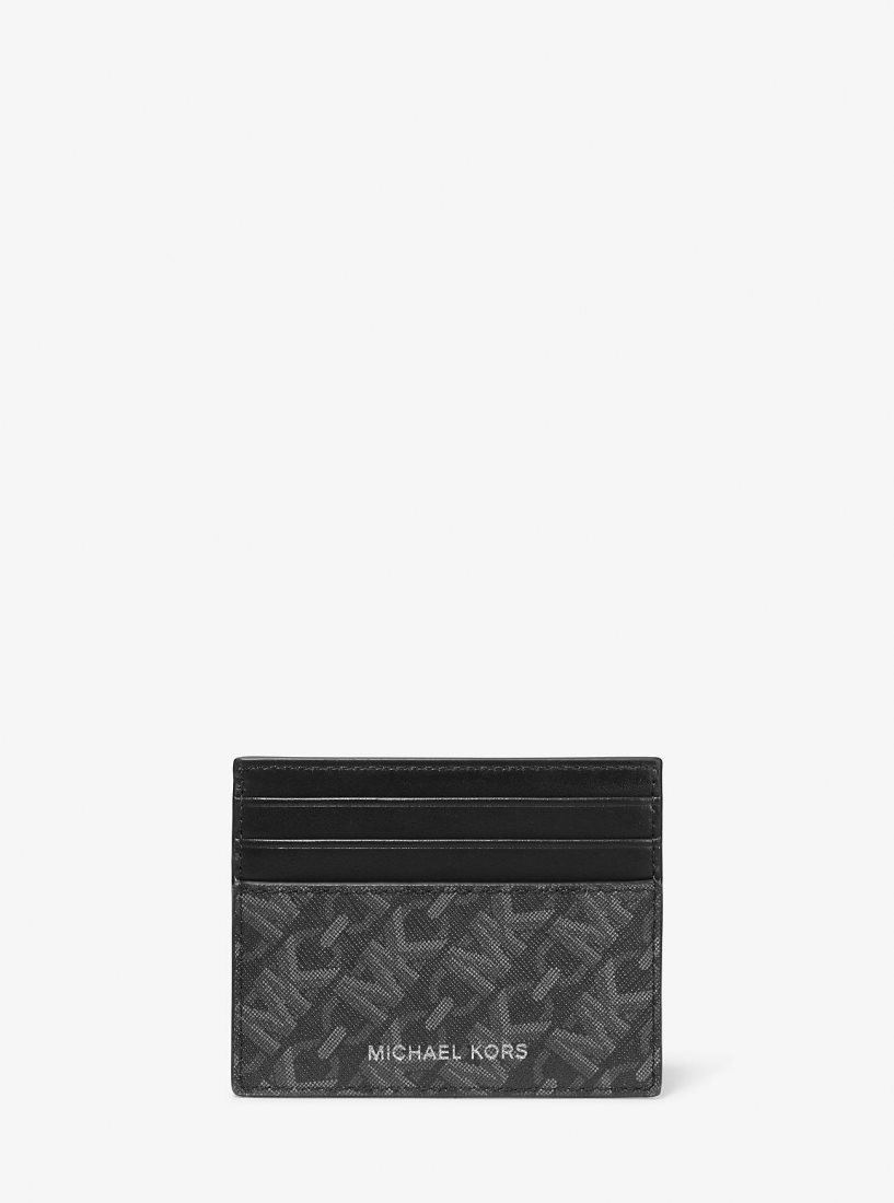 Michael Kors Hudson Empire Signature Logo Tall Card Case Kart Kılıfı Erkek Siyah | 830759-GXM