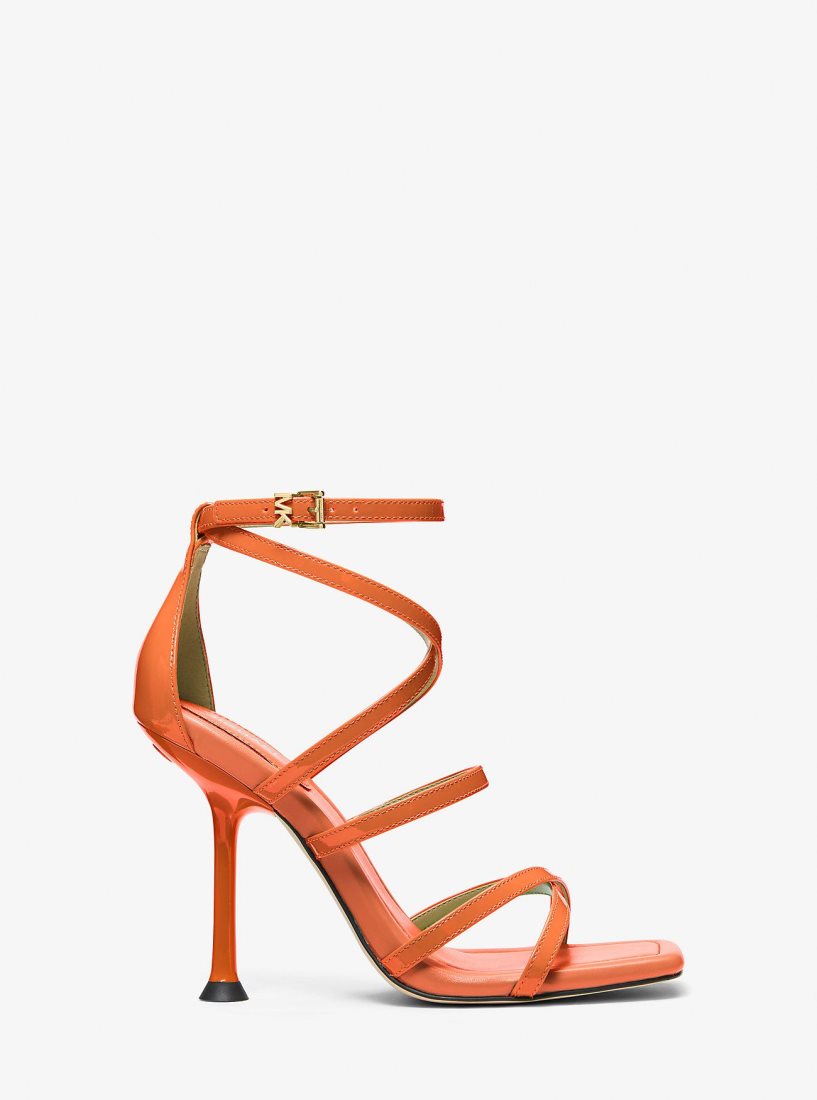 Michael Kors Imani Patent Leather Sandal Sandalet Kadın Kayısı Rengi | 639427-YWZ