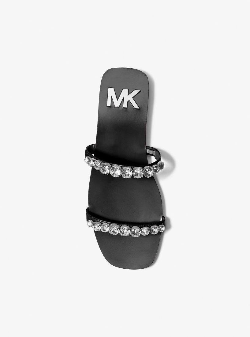 Michael Kors Jessa Embellished Sandal Sandalet Kadın Siyah | 710624-GIF