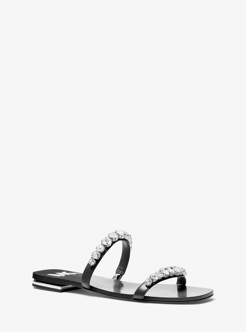 Michael Kors Jessa Embellished Sandal Sandalet Kadın Siyah | 710624-GIF