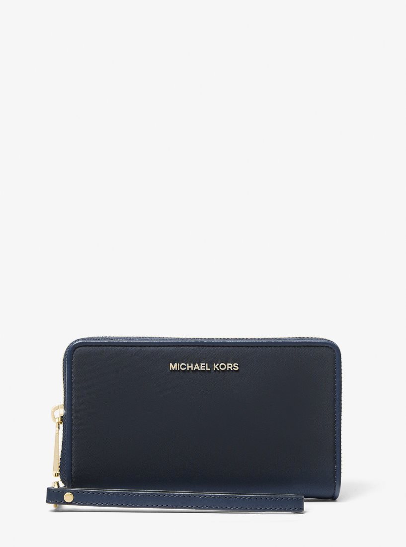 Michael Kors Jet Set Large Nylon Smartphone Wristlet Wristlet Kadın Lacivert | 834916-WJU