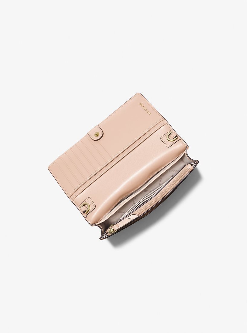 Michael Kors Jet Set Small Two-Tone Logo Smartphone Crossbody Bag Çapraz Çanta Kadın Renkli | 732405-XCD