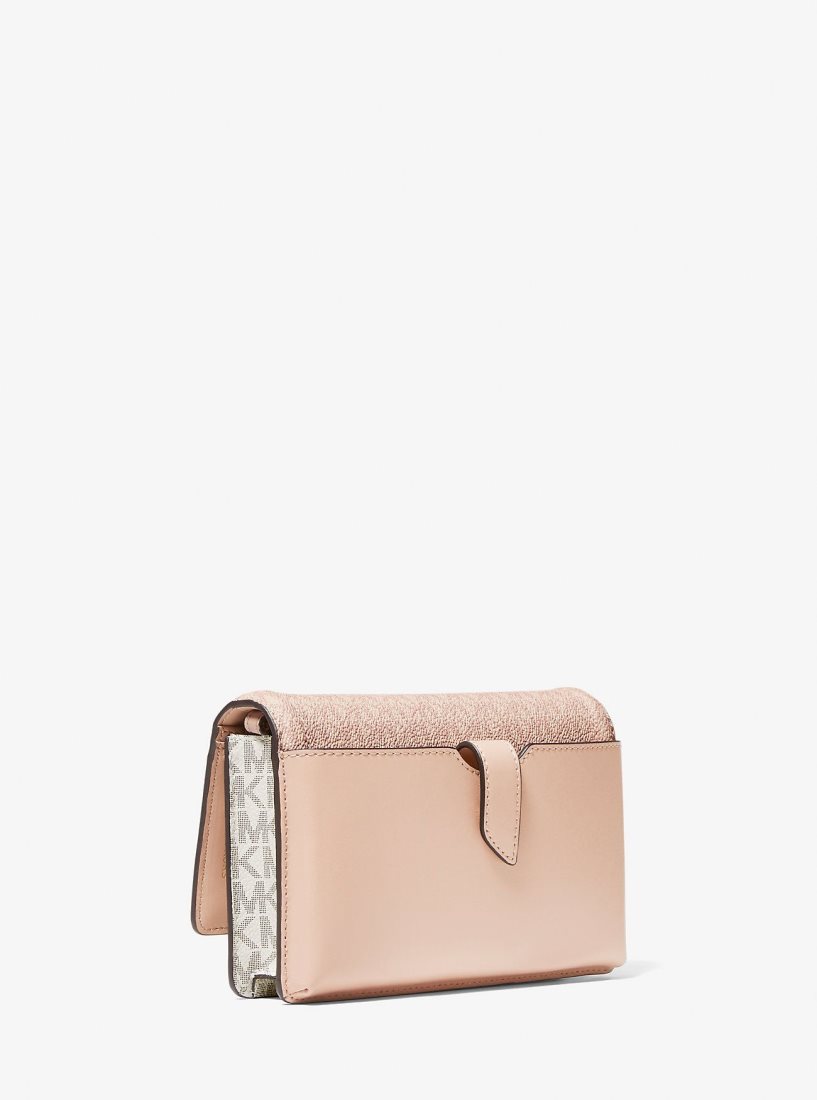 Michael Kors Jet Set Small Two-Tone Logo Smartphone Crossbody Bag Çapraz Çanta Kadın Renkli | 732405-XCD