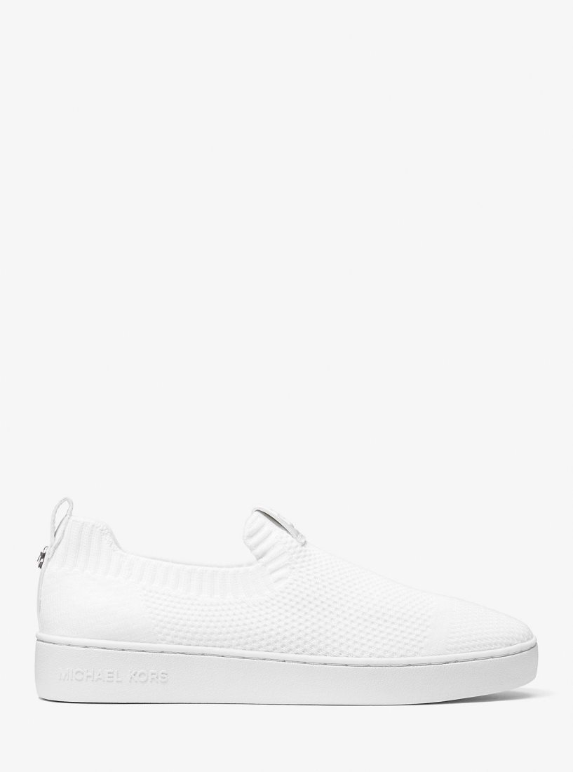 Michael Kors Juno Stretch Knit Slip-On Sneaker Spor Ayakkabı Kadın Beyaz | 205987-ALG