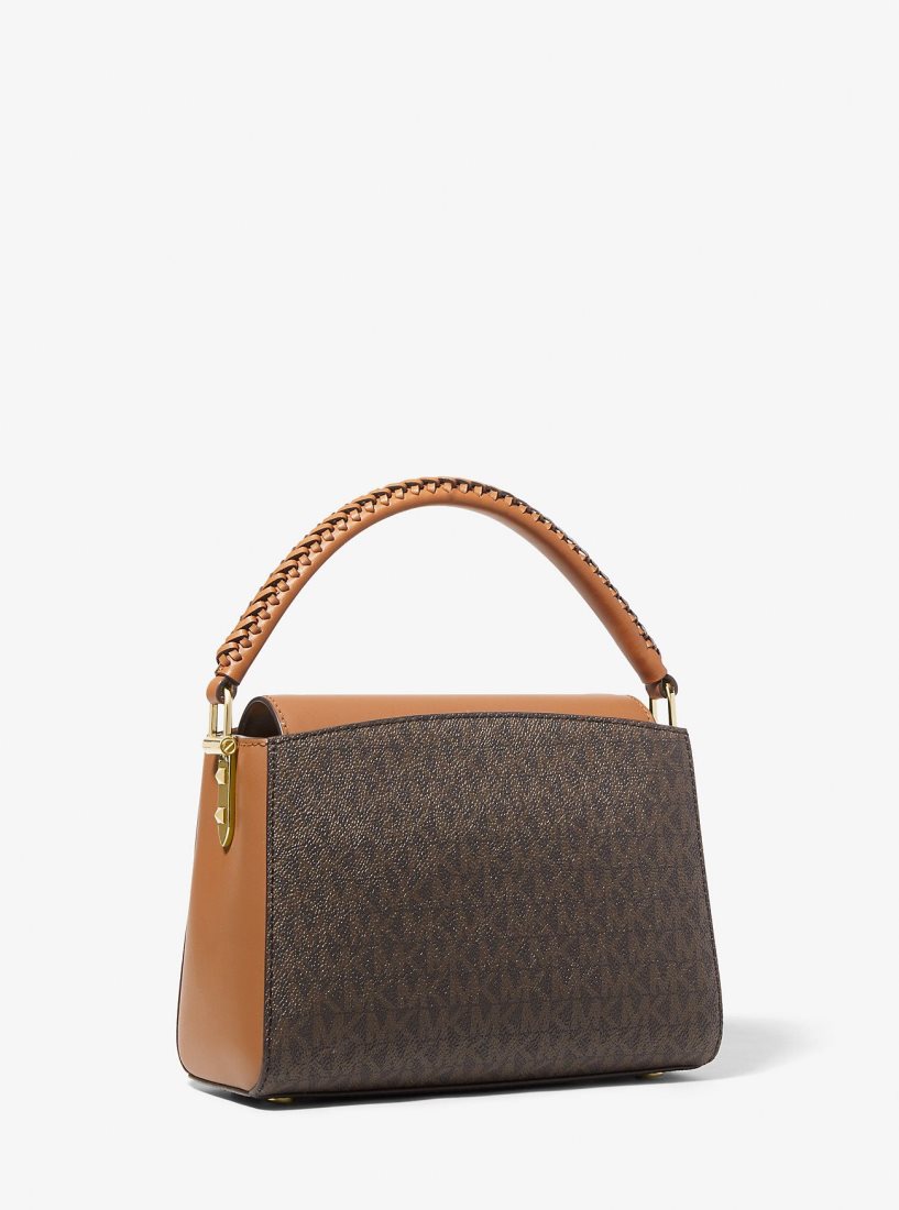 Michael Kors Karlie Small Studded Logo Crossbody Bag Çapraz Çanta Kadın Brn/Acorn | 026387-AIN