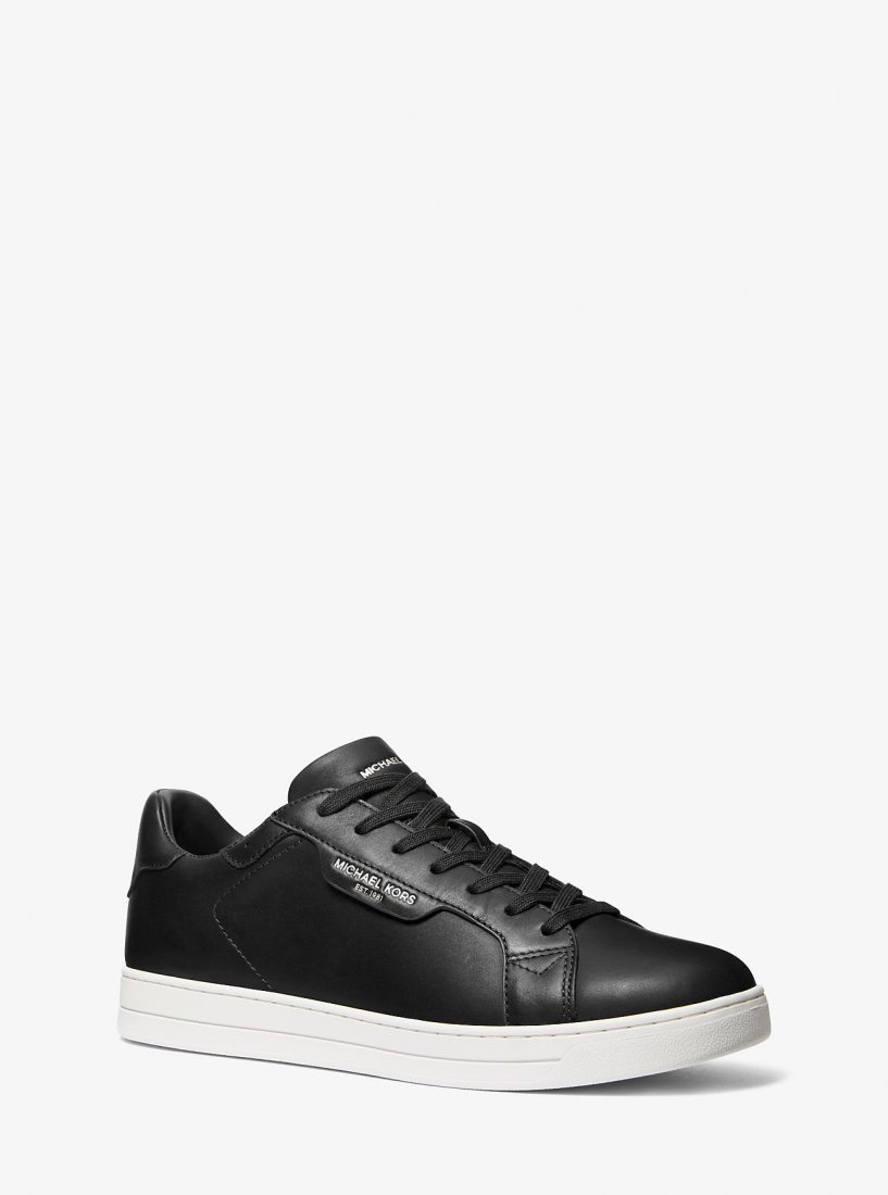 Michael Kors Keating Leather Sneaker Spor Ayakkabı Erkek Siyah | 539620-PYM